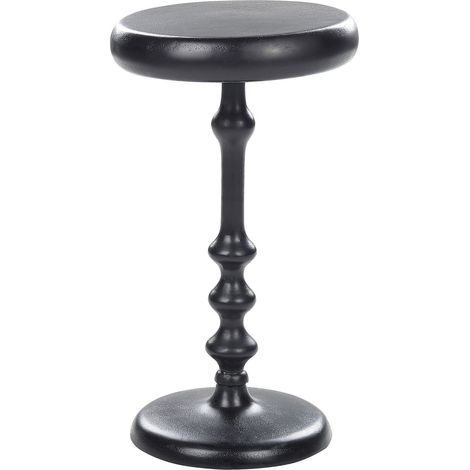 Tavolino in metallo nero 30 cm con a forma geometrica Atapo