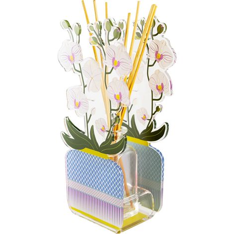 Profumatore Livinia Grande Orchidea 17,5x9,5xH33 cm 200ml Bianco Vesta Home