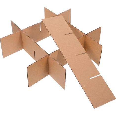 5 x Cardboard Dividers for Moving Boxes - Stable and Dishes for Safe Shipping and Shipping - Boxes with Compartments - Ideal for (1/5)