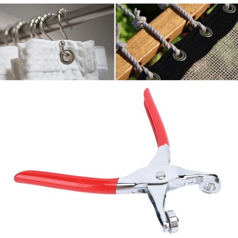 Pince à œillets de 12 mm, outil idéal pour la pose d'œillets de chaussures. Comprend des clips métalliques ronds. Convient pour le bricolage, la réparation de vêtements, la confection de vêtements fai (1/5)