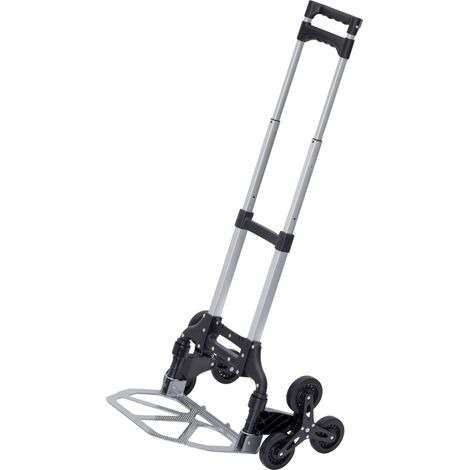 Meister Stufen-Sackkarre - 80 kg Tragkraft - 3x3 Treppensteiger - Klappbar inkl. Rädern - Dreifach höhenverstellbarer Griff - Aus Aluminium / Handkarre für Treppenhäuser / Transportkarre / 8985840 (1/5)