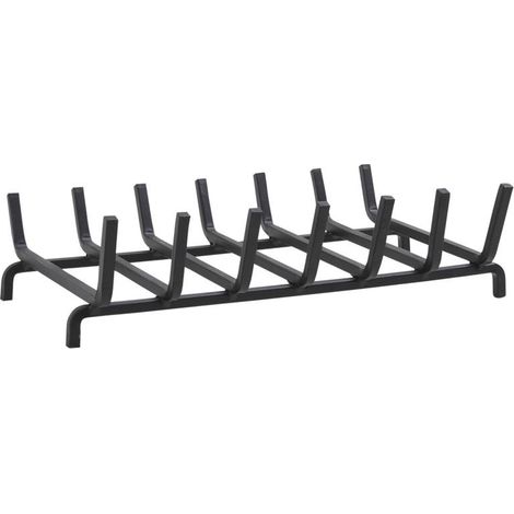 Grille de cheminée en fer forgé noir 50x30x14cm – Accessoire de sécurité élégant pour foyer – Poids 4,13 kg