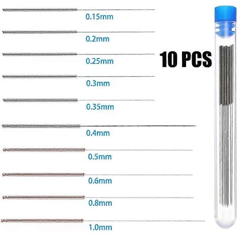 10 Reinigungsnadeln 015–10 mm Düsenreinigungsnadel 3D-Drucker-Ersatzteile Reinigungswerkzeug Schraubenschlüssel-Set Edelstahl-Werkzeugteile (1/4)