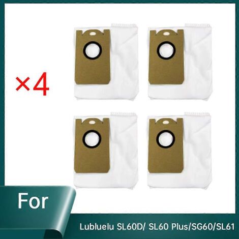 Lot de 4 sacs �� poussi��re pour aspirateur Lubluelu SL60D/SL60 Plus/SG60/SL61 : accessoires robustes et performants.