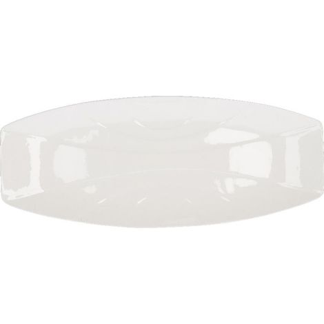 Vassoio Piatto in Ceramica Bianco Rettangolare 46,5 x 19 cm (1/2)