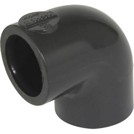coude pvc pression - femelle / femelle - 90 degrés - diamètre 40 mm - c40f - grand rayon (1/2)