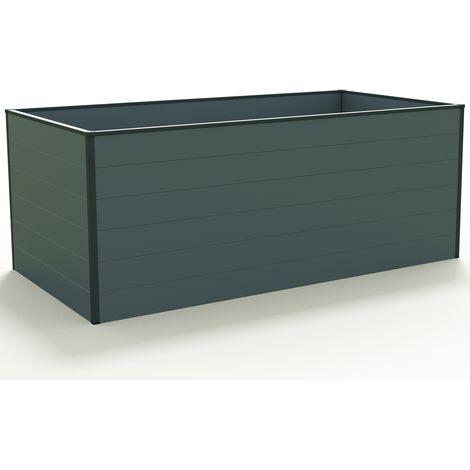 GFP Hochbeet Kräuter-Gemüse-Beet Aluminium CHRISTINA - 195x99x77cm formstabil und witterungsbeständig mit Aluminium-Hohlkammerprofilen (1/3)