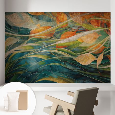 Carta Da Parati Non Tessuto - Decorazione Da Muro - Traspirante - Con Motivo - Per Camera Da Letto Cucina Paesaggio autunnale 104x70 cm (1/5)