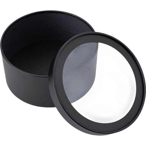 Soporte transparente de PVC para ramos de flores con base negra