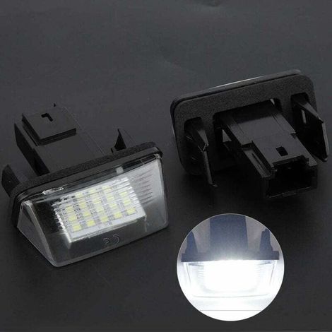 Conjunto di 2 luci targa laterali sinistra e destra 18 LED per C3 2002-2009 / BERLINGO / 306 307 406 5008 (1/3)
