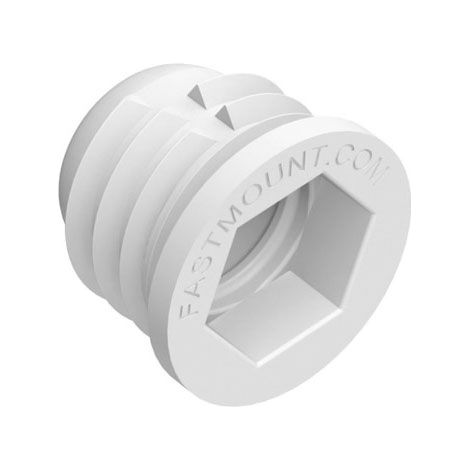 Clip femelle autotaraudeur pc-f1a - Décor : Blanc - Diamètre perçage : 16,8 mm - Fixation : A encastrer - Matériau : Plastique - FASTMOUNT