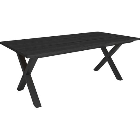 Skraut Home - Tavolo da Pranzo, Cucina, Sala da pranzo, 194x90x74cm, Per 10 persone, Tavolo Cucina, Stile industriale, Nero (1/5)