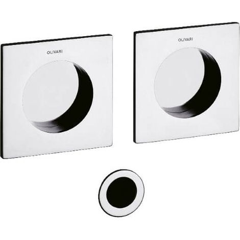 Poignée de porte coulissante Giotto Q chrome - D129CR (1/2)