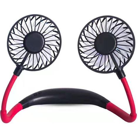 BEBUSINGOTO Ventilador de cuello, ventilador portátil de mano USB Mini ventilador de cuello deportivo personal (1/3)