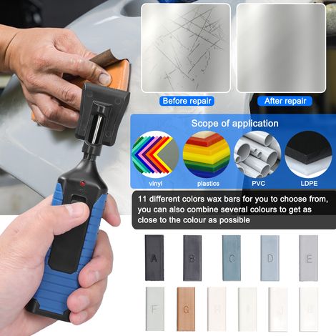 Multifunktionales Reparaturwerkzeugset, Heimwerkerbedarf, Vinyl, PVC, Kunststoff, Kratzer, Risse, Oberflächenfüllung, Haushalt, praktisch, arbeitssparend, Heimwerkerwerkzeug mit 11 Wachsriegeln. (1/5)