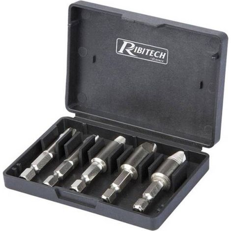 Extracteur de Vis en Coffret 5 Pièces - Outil Pratique pour Retrait de Vis Endommagées - Réparation Facile - D-Work