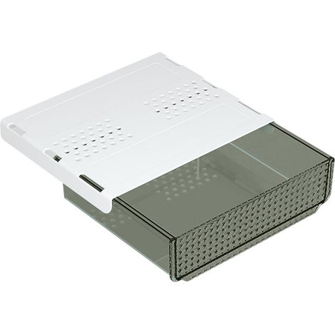 Tiroir Sous Bureau - Organisateur Transparent Sous Établi - Fixation Adhésive Sans Perçage - 23,7 x 20 x 5,8 cm - 1 Pièce (1/5)