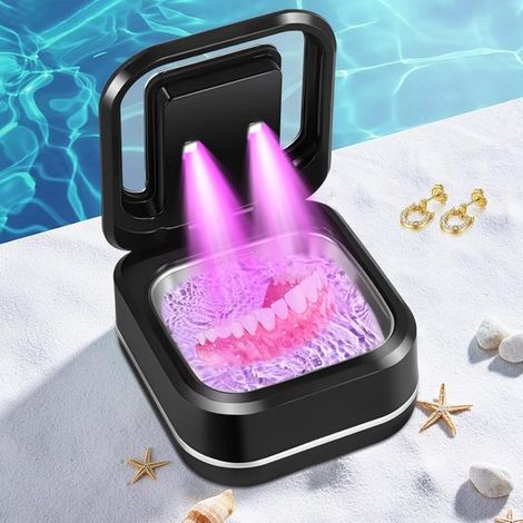 Appareil de nettoyage ultrasonique,nettoyeur ultrasonique,nettoyeur ultrasonique UV pour prothèses dentaires,nettoyeur ultrasonique 180 ml (1/5)
