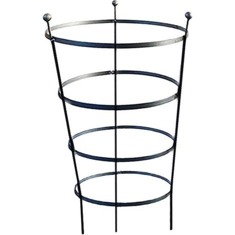 92cm Tall Peony Cage Plant Support - Raw Steel - Single