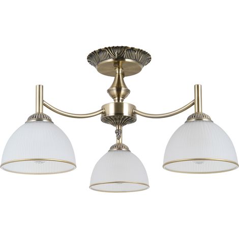 Lámpara colgante Fener 3 E27 latón antiguo Italux PND-40653-3-ABR-WH (1/2)