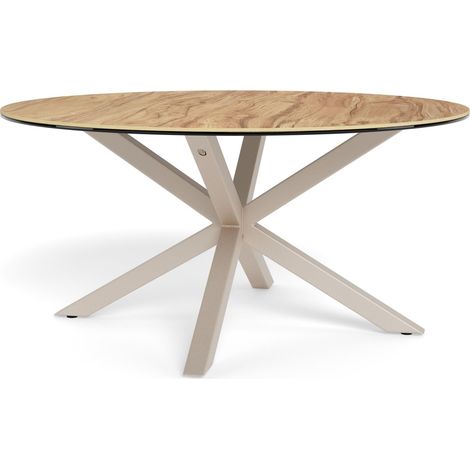 Mesa de centro Norsica 1071 , 40x0x0cm, Diámetro: 82, Vitrocerámica, Redonda