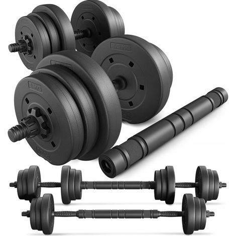 Bituminous verstellbare Kurzhanteln mit einer 20-kg-Stange, 2x10-kg-Trex-Sport-Hantelset