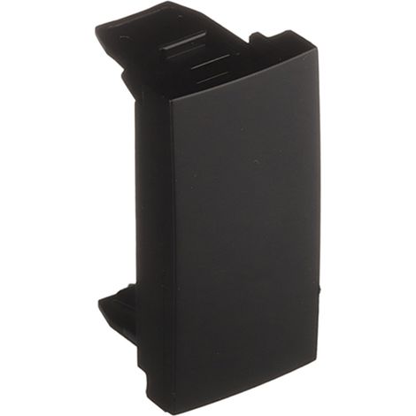 Obturateur enclipsable - 1 module - Couleur matériel - Noir mat