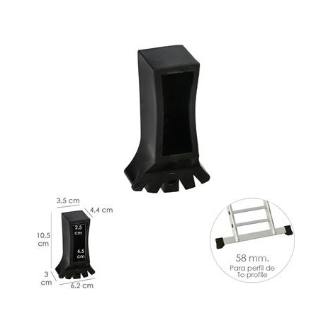 Échelle multipositionnelle 2 et 3 sections – Profil 58 mm – Extrémité de limon 2,5 x 5,7 cm – 6 rotules et 12 marches – Compatible escaliers aluminium – Oryx (1/6)