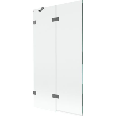 Mexen Lunar paroi de baignoire à 2 volets gauche 100 x 150 cm, transparent, métal canon - 897-100-100-95-00-L (1/5)