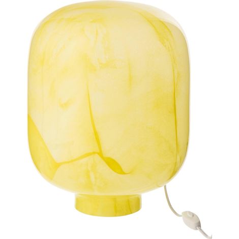 Lampe de table boule en verre jaune - jaune (1/5)