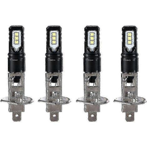 Kit de 4 ampoules LED H1 6000K blanc ultra-brillant 6000LM pour phares (feux de route) (1/5)