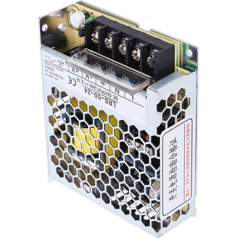 BERM Schaltnetzteil mit LED-Anzeige, einstellbarer Spannung, Überlastschutzschalter, 50 W, 85–264 V AC, LRS-50-24 (1/5)