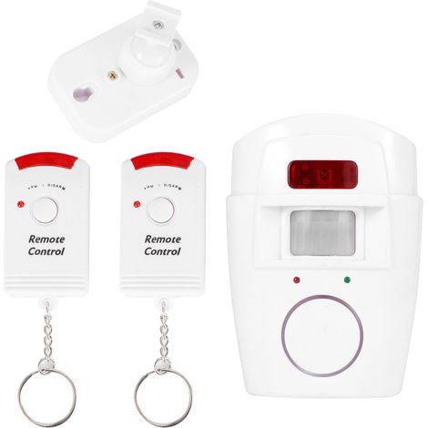 Alarme de porte et fenêtre infrarouge 105dB avec 2 télécommandes, détecteur antivol de sécurité domestique.