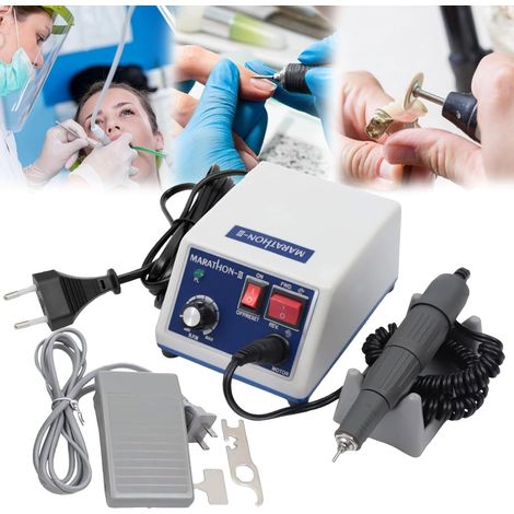 Elektrische Mikromotor-Poliermaschine, Drehzahl 0–35.000 U/min, Bohrergröße 2,35 mm, geeignet für Schmuck, Labor, Keramik, Silikon und Zahntechnik
