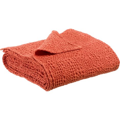 VIVARAISE - Jeté de lit Tana en coton 100% - Couleur Marmelade - Vivaraise