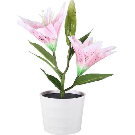 Solar-LED-Lampe, künstliche Lilie, Bonsai-Beleuchtung, Blumensimulation, Dekoration für Haus, Garten, Innen- und Außenbereich (1/5)
