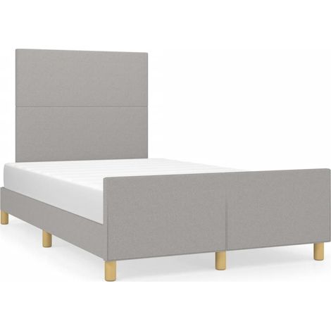 Maison Exclusive - Bettgestell ohne Matratze Hellgrau 120x200 cm