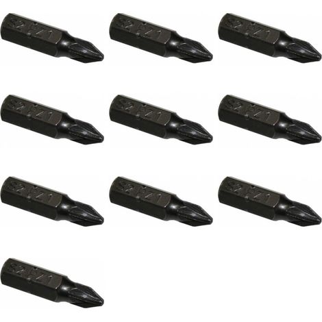 10 Stück PZ1 Kreuz Bit 25mm Kreutz Bits aus S2 Stahl 10er Pack (1/3)