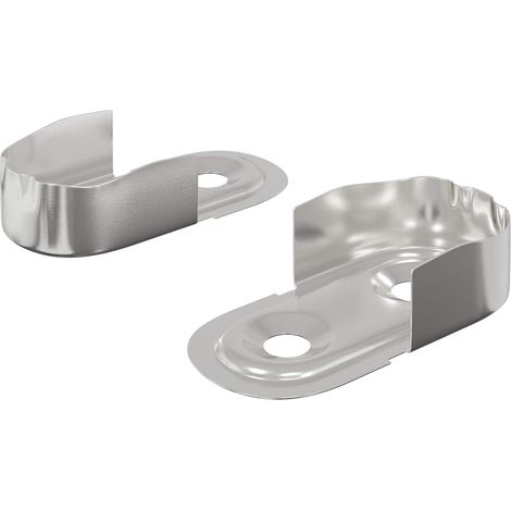 Support de tringle de placard 2 pcs Zinc blanc 40 x 18 x 10 mm