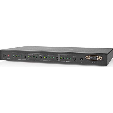 Switch matrice HDMI 4x4, 4K a 60 Hz, telecomando