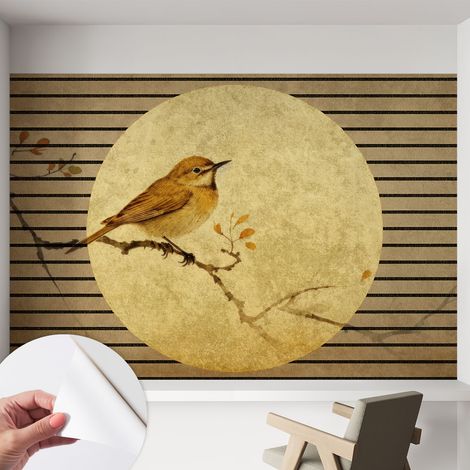 Selbstklebend Tapete modern - Wanddeko für Küche - Klebefolie Wand - luxus Look Vogelharmonie 152x104 cm (1/5)