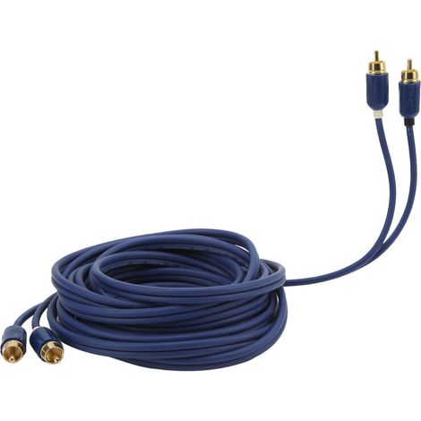 Câble audio RCA bleu extensible de 5 mètres en cuivre pur durable pour voiture et outils d'amplification (1/5)