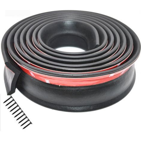 Joint de Porte de Garage Universel de 3 m, Bande d'Étanchéité en Caoutchouc pour Porte de Garage Multifonction, Bande d'Étanchéité pour Bas de Porte de Garage avec Clous