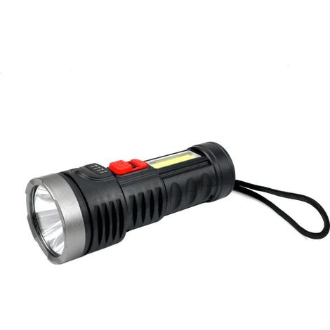 Torcia universale con corpo in ABS, diodi LED XPE COB, 250 lm, con funzione officina, ricarica USB, Teger (1/2)