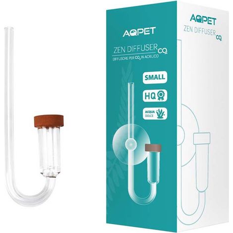 AQPET Zen Diffusore in Acrilico per Impianto Co2 Acquario Versione Small