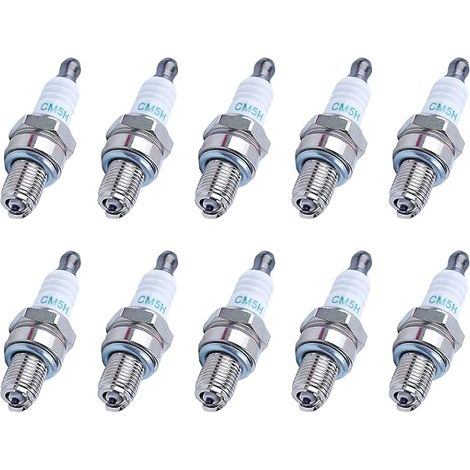 10 Pièces Bougies d'allumage CM5H pour Honda GX25 GX35, pour Shindaiwa 3699-91867 Red Max 369991867,506615101,54426090 Souffleurs Débroussailleuses Coupe-Bordures Tronçonneuses (1/5)