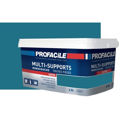 Peinture murale satin 2.5L – Multi-supports pour murs, plafonds, boiseries – Sans odeur, séchage rapide – Plusieurs teintes disponibles
