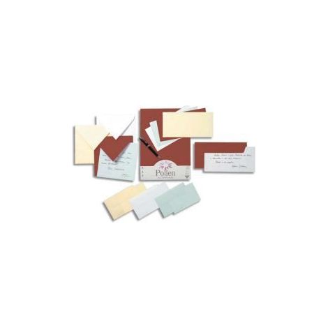 20 enveloppes Gamme Pollen fuschia
