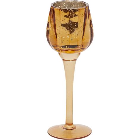 Calice portacandela in vetro per decorazioni natalizie da Ø 8 cm -Argento / 19.5 cm (1/4)
