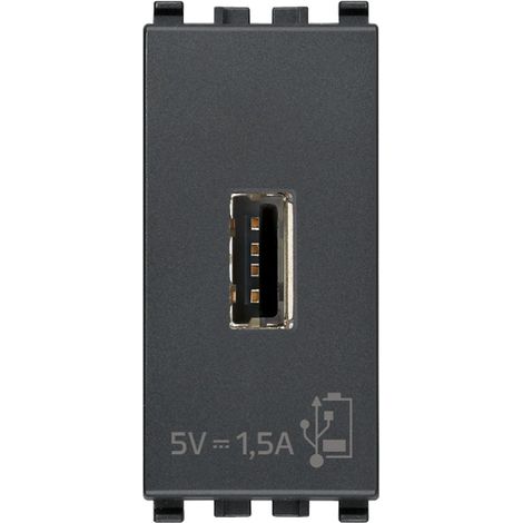Unità alimentazione USB 5V1, 5A 1M grigio Vimar Eikon 20292